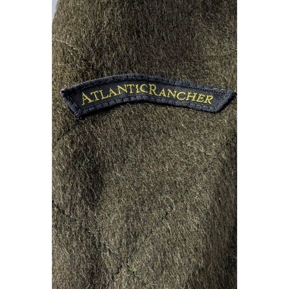 Atlantic Rancher Green Yellow Reversible Jacket Hood Corduroy Collar Mens Size L - Picture 13 of 13